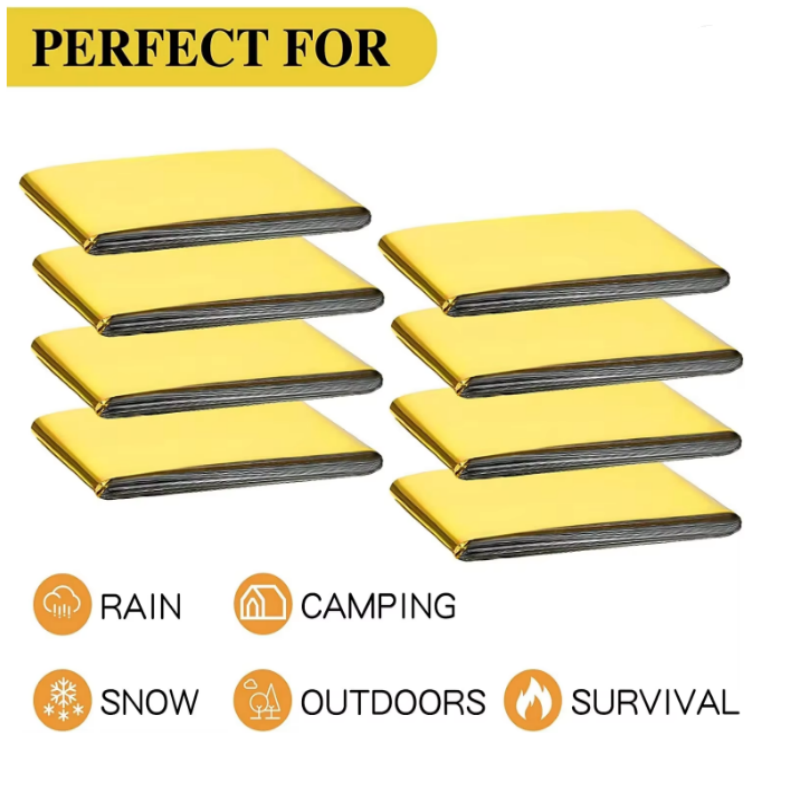 Survival Blanket Reflective - Couverture de survie portable légère en