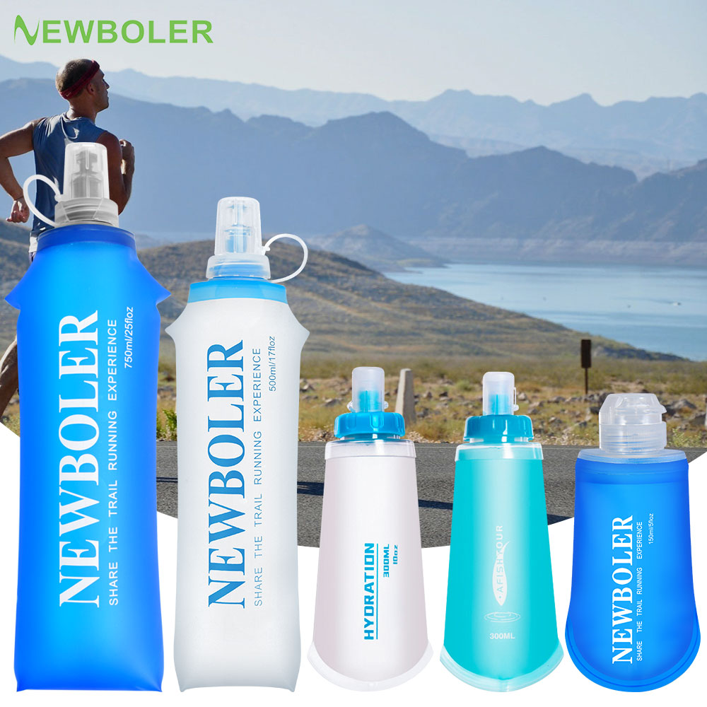 Water Bag Collapsible - 150/250/300/500/750ml extérieur pliable Silicone morsure taille