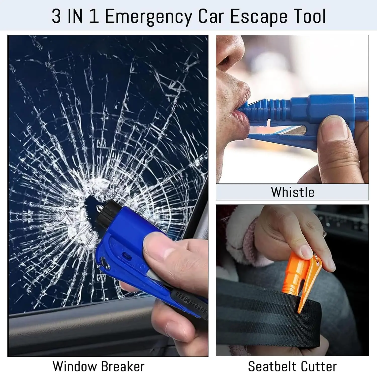 Rescue Rope Throw - Marteau de sécurité pour voiture, outil