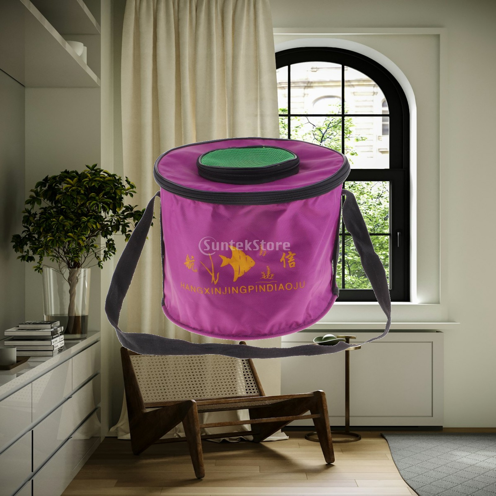 Water Bag Collapsible - Seau de pêche pliable en toile,