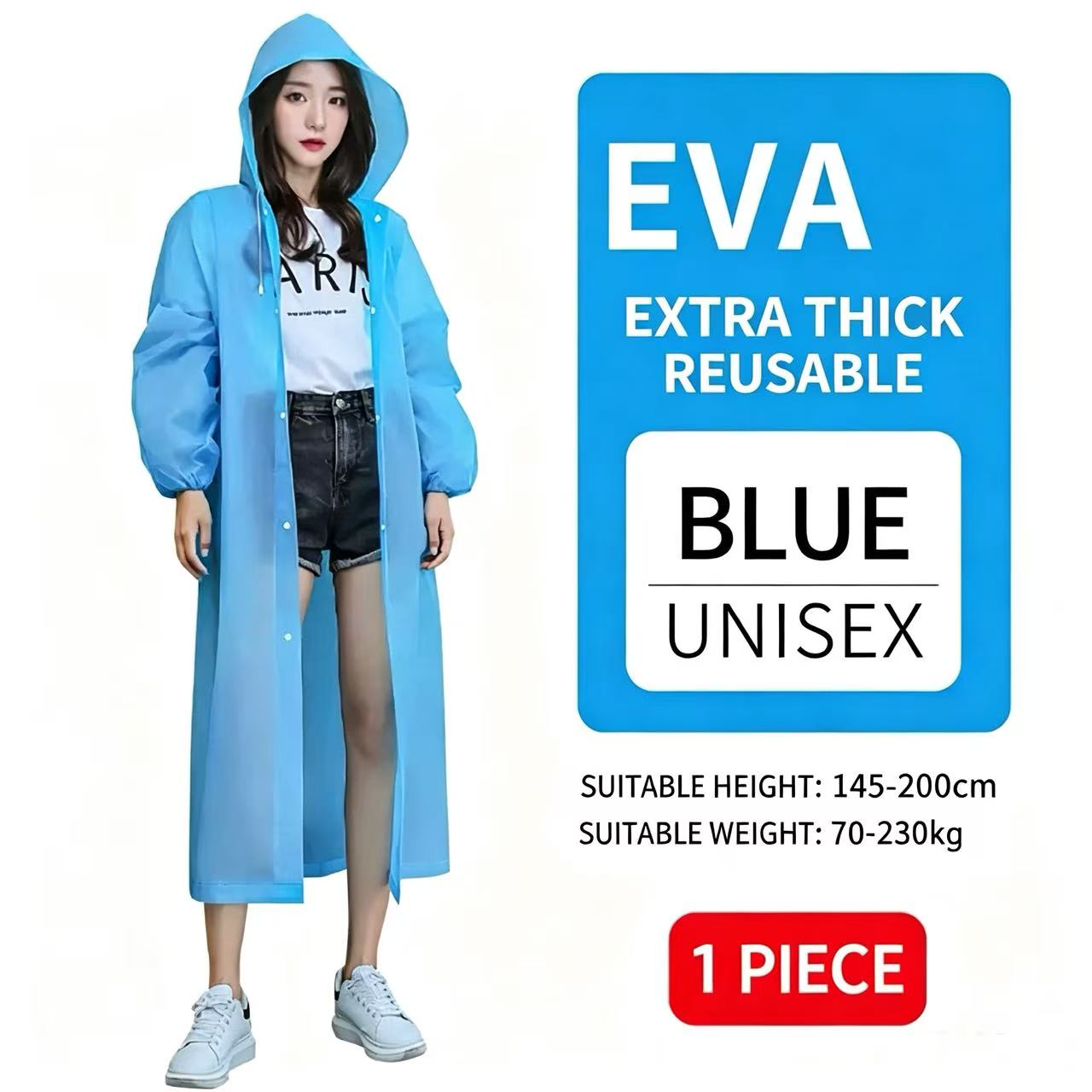 Emergency Poncho Rain - 10 couvre-chaussures jetables en PE épais,