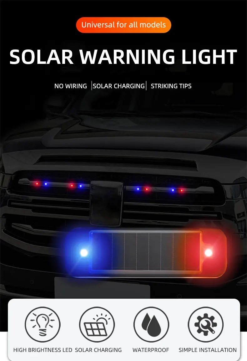 Mini LED énergie solaire voitu - Sos Light Strobe avis et prix