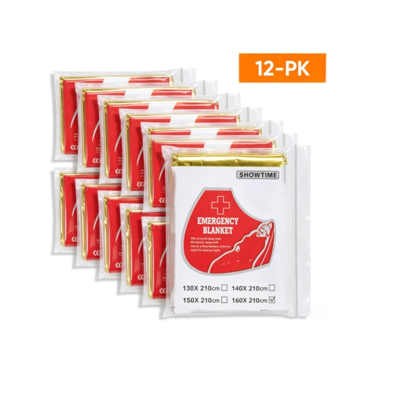 Lot de 12 grandes couvertures  - Survival Blanket Reflective avis et prix